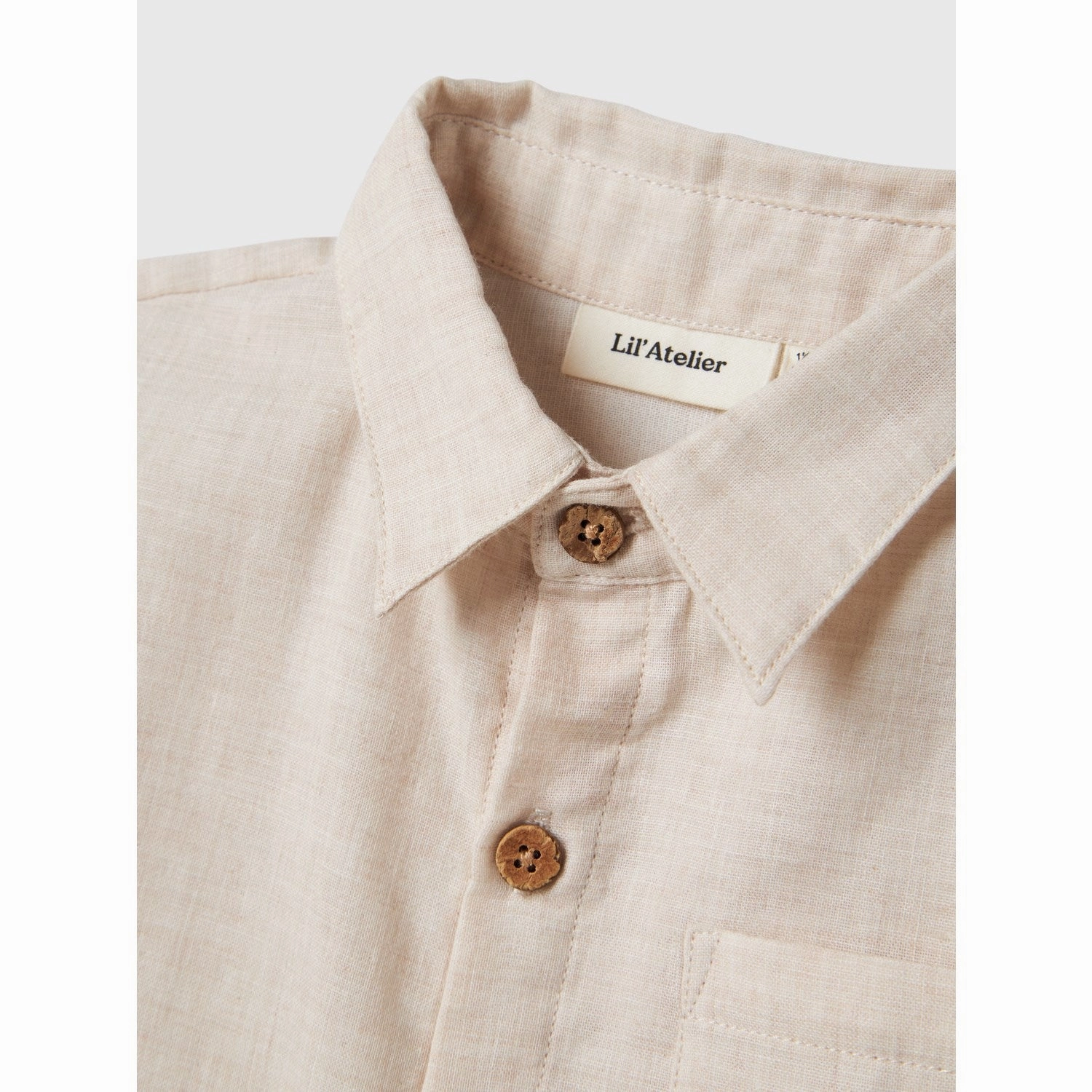 Lil'Atelier Bleached Sand Nmmtarou Ss Loose Shirt Lil Modern Aesthetic