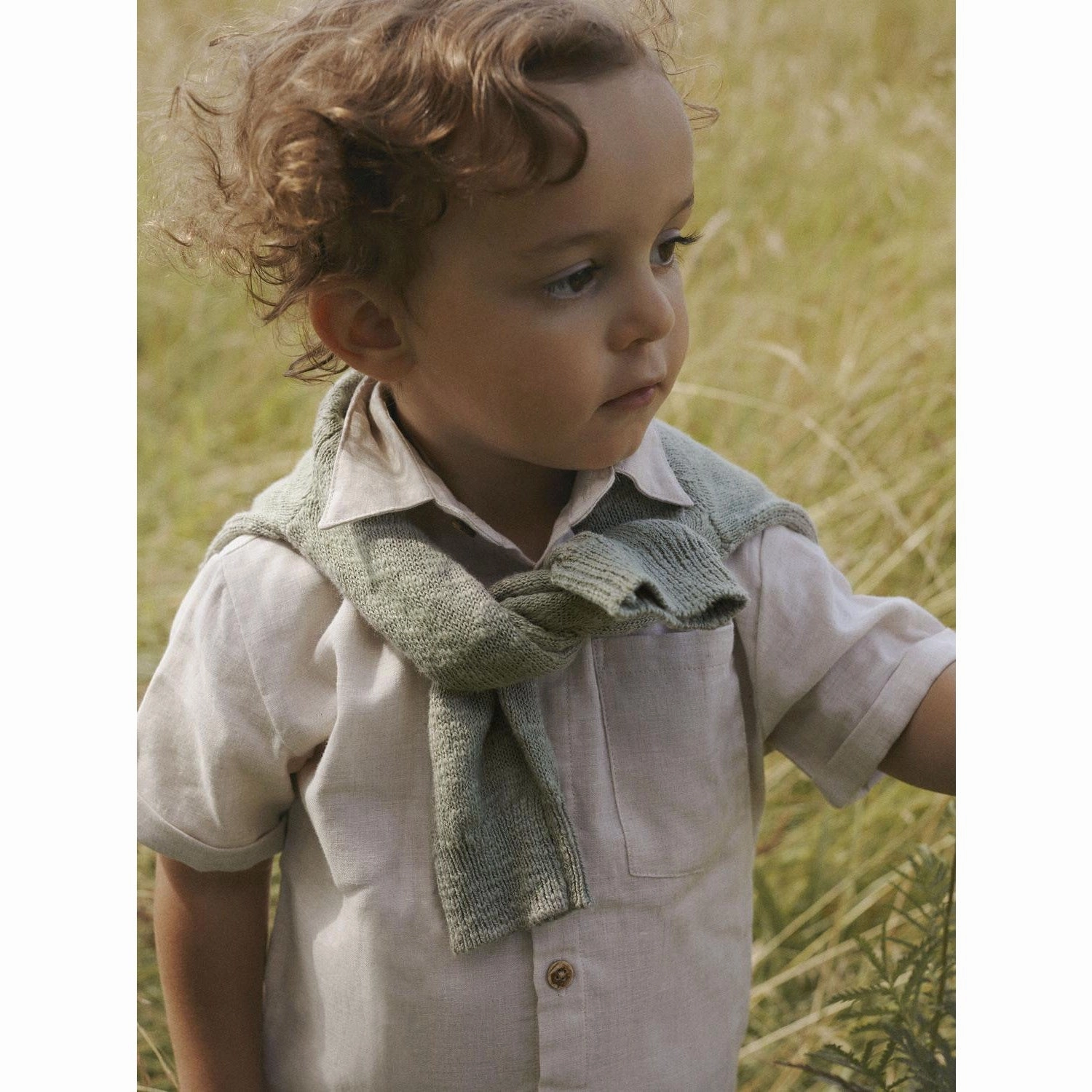 Lil'Atelier Bleached Sand Nmmtarou Ss Loose Shirt Lil Striped style