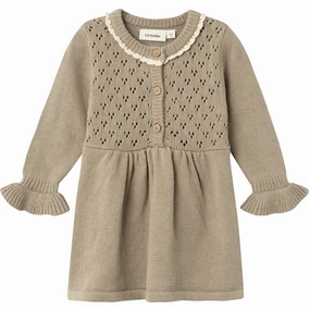 Sunset Scene Sophisticated and Relaxed Lil'Atelier Chinchilla Loro Knit Dress