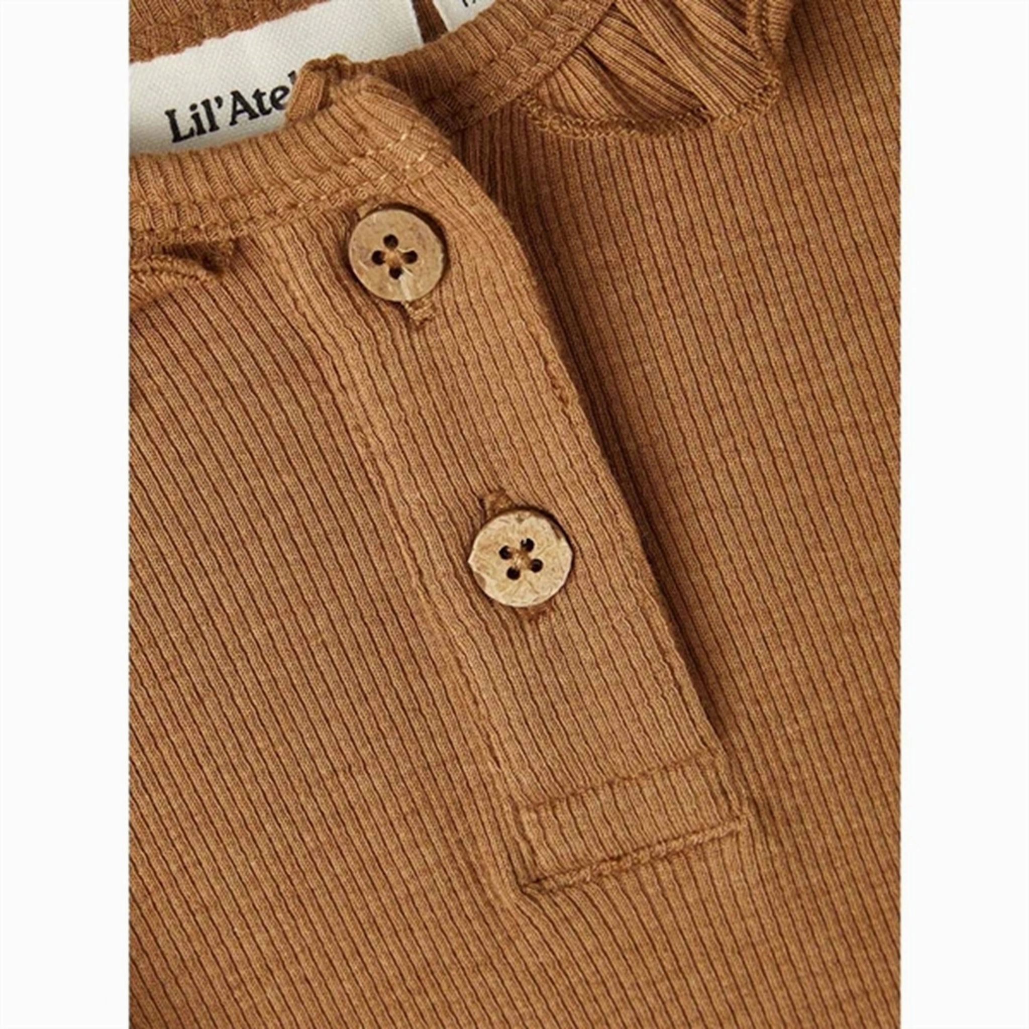 Lil'Atelier chipmunk Gago Slim Blouse Hypoallergenic Lining Recycled Polyester Blend