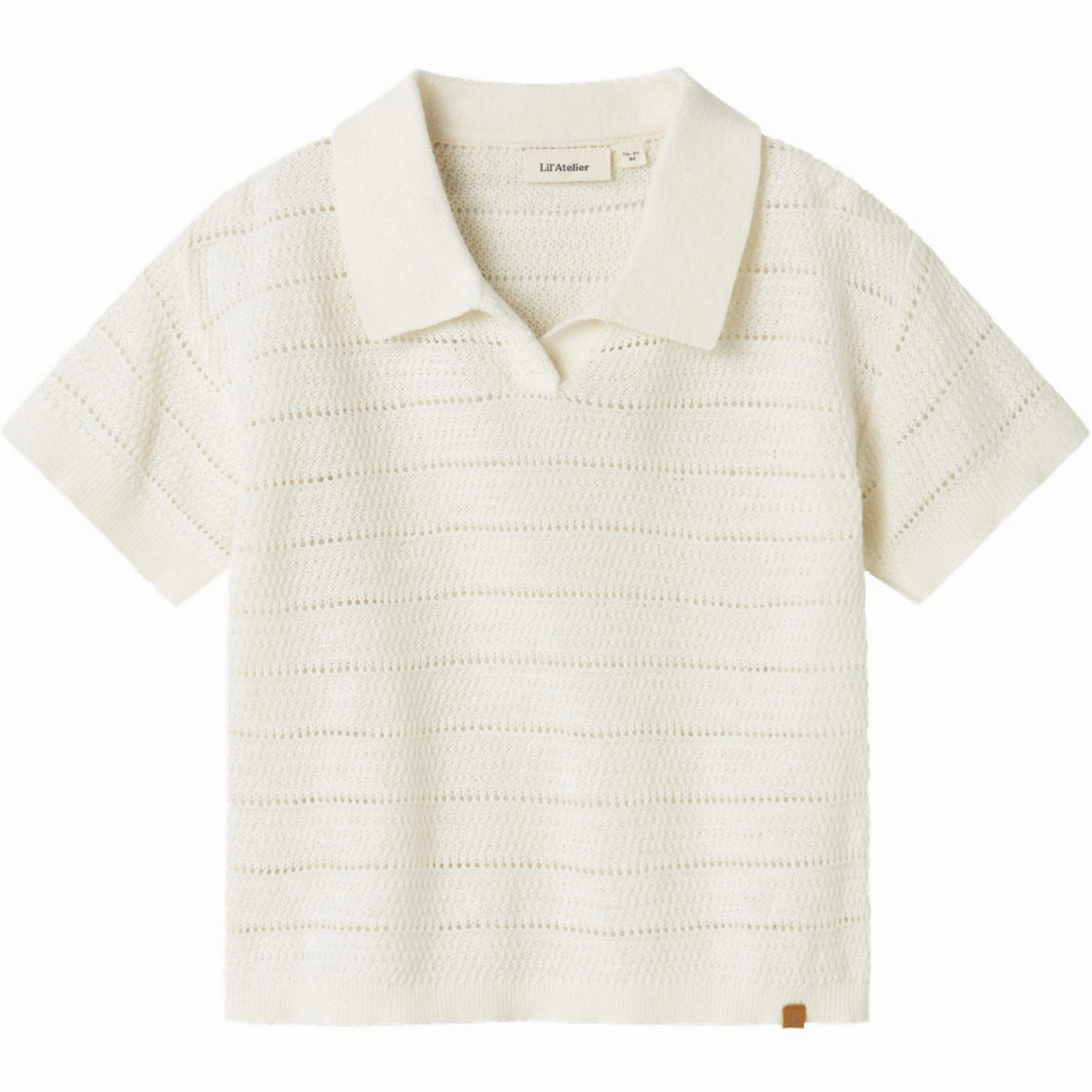 Lil'Atelier Coconut Milk Glivo Knit Polo Breathable Shirt