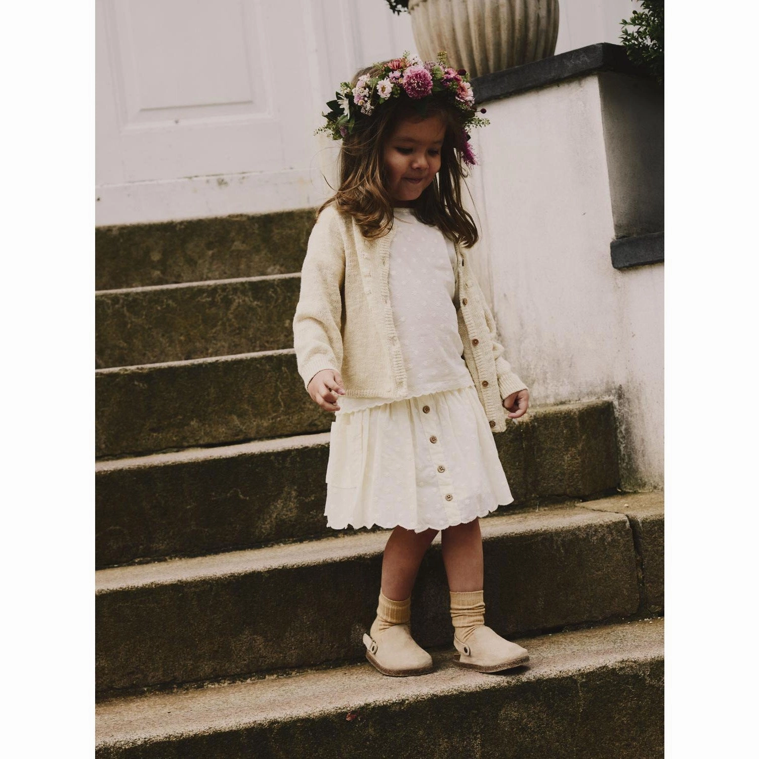 Lil'Atelier Coconut Milk Hirsa Loose T-Shirt ColorfastFabricTech Sweat Absorbent