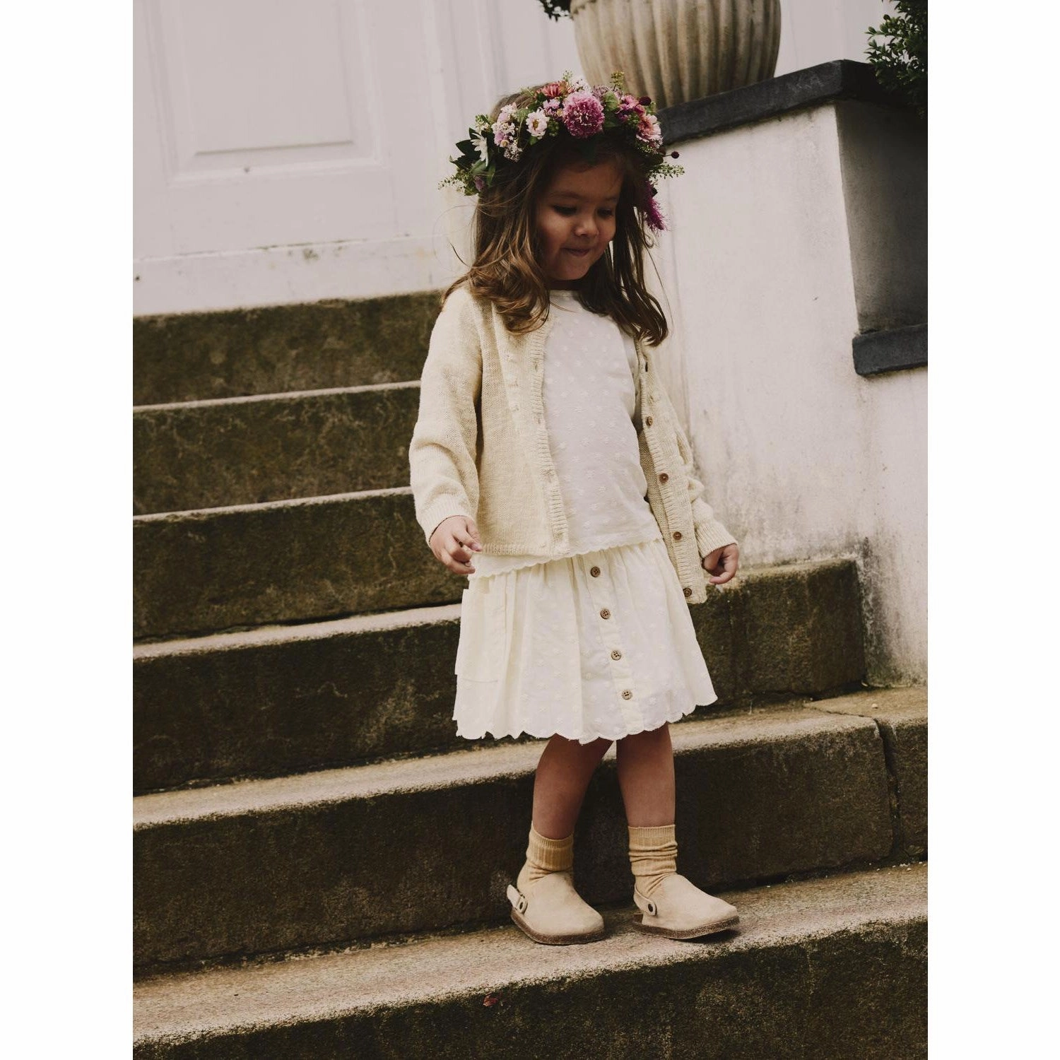 Lil'Atelier Coconut Milk Hirsa Loose T-Shirt Office Attire