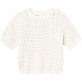 Lil'Atelier Coconut Milk Johanna Loose Knit Stylish Detail