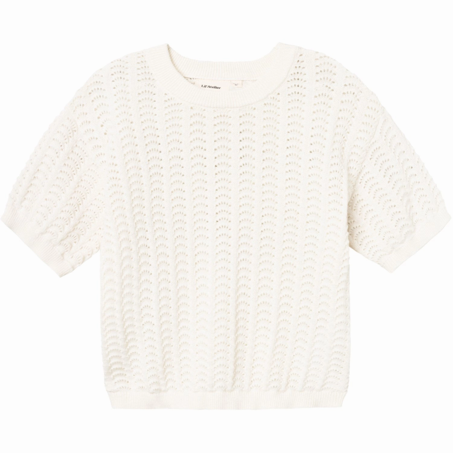 Lil'Atelier Coconut Milk Johanna Loose Knit Stylish Detail