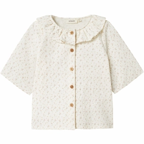 Lil'Atelier Coconut Milk Nmfhailey Ss Loose Shirt Lil Trendy Vibes