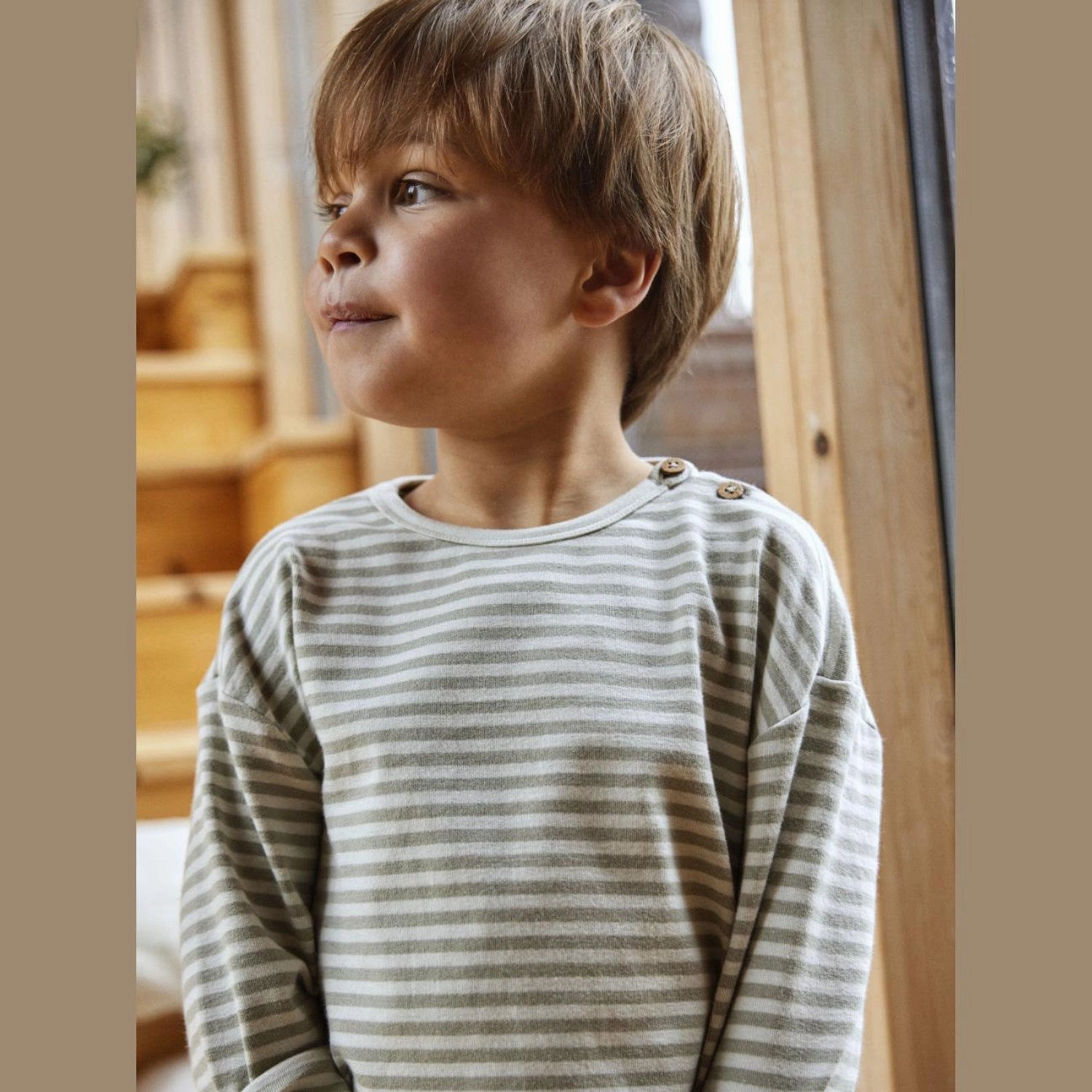 Lil'Atelier Green Tint Geo Alk Blouse Tall friendly Minimalist Design