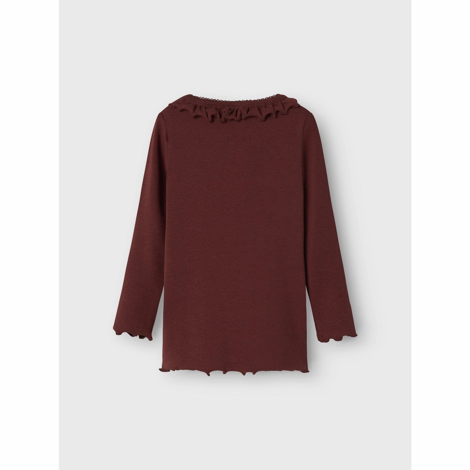 Organic Cotton Sophisticated Elegance Lil'Atelier Hot Chocolate Nmfgayo Koj Ls Slim Top Lil