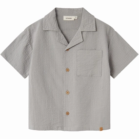 Lil'Atelier Limestone Homan Loose Shirt Summer Fashion Soft Texture