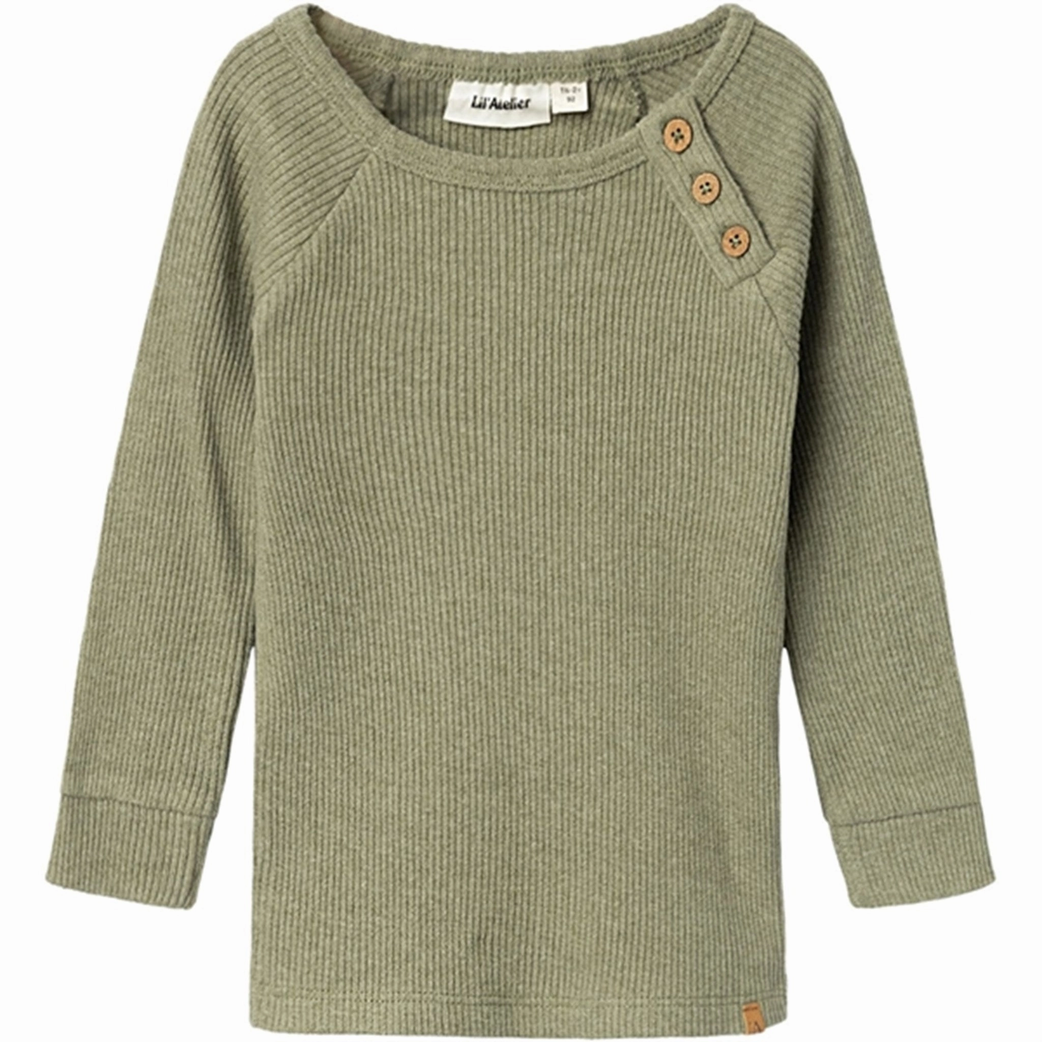 Fall Fashion Soft Touch Lil'Atelier Loden Green Sophio Slim Blouse