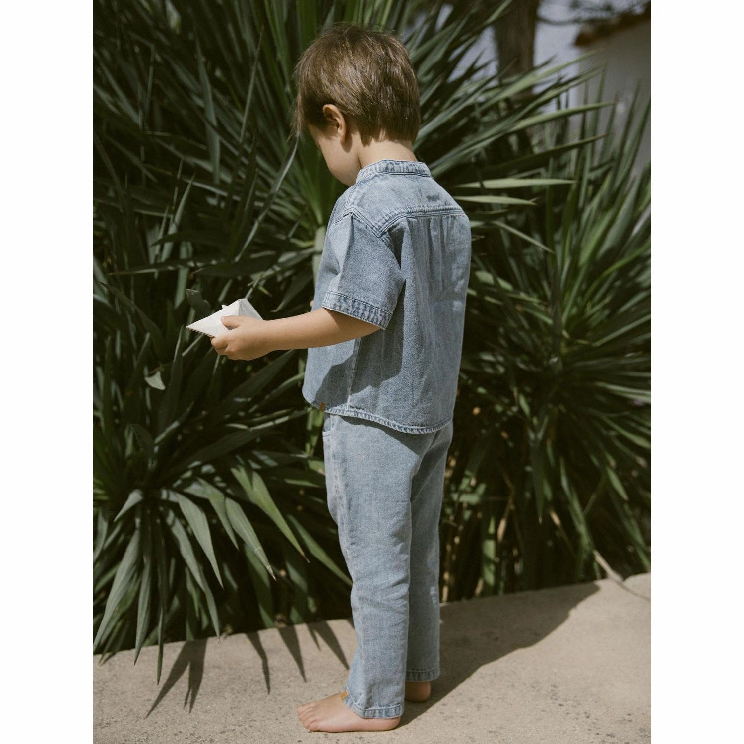 Compact Packing Lil'Atelier Medium Blue Denim Fundo Loose Denim Shirt