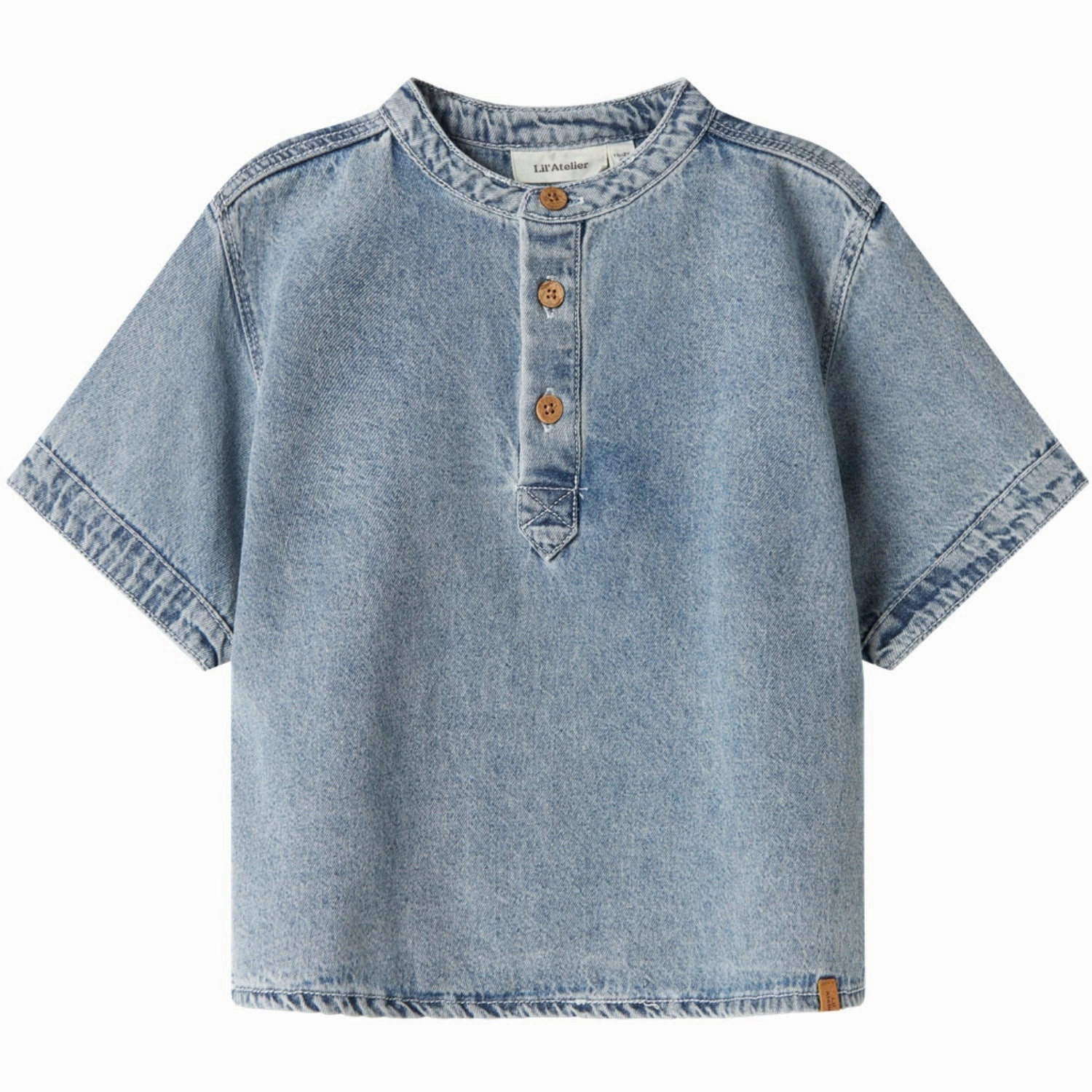 Lil'Atelier Medium Blue Denim Fundo Loose Denim Shirt Holiday Special Classic Color