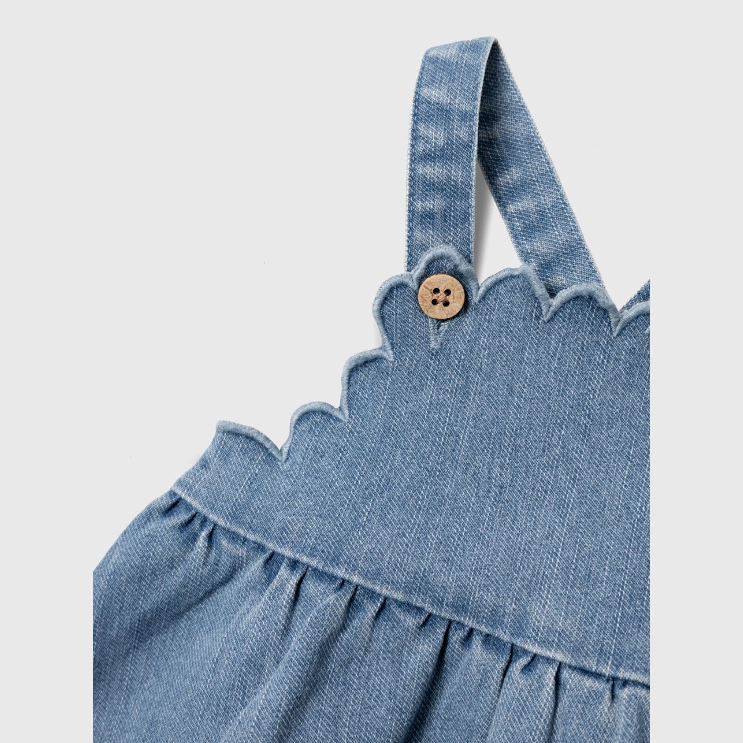 Midi-Length Sculpted Form Lil'Atelier Medium Blue Denim Okaja Denim Skirtall