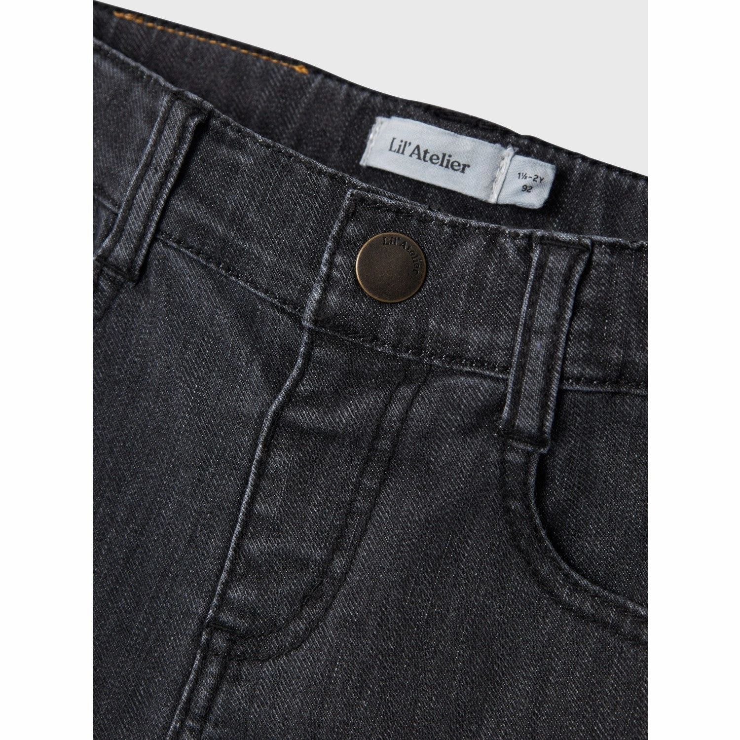 Lil'Atelier Medium Grey Denim Ryan Regular Okaja Jeans Weighted Hemline