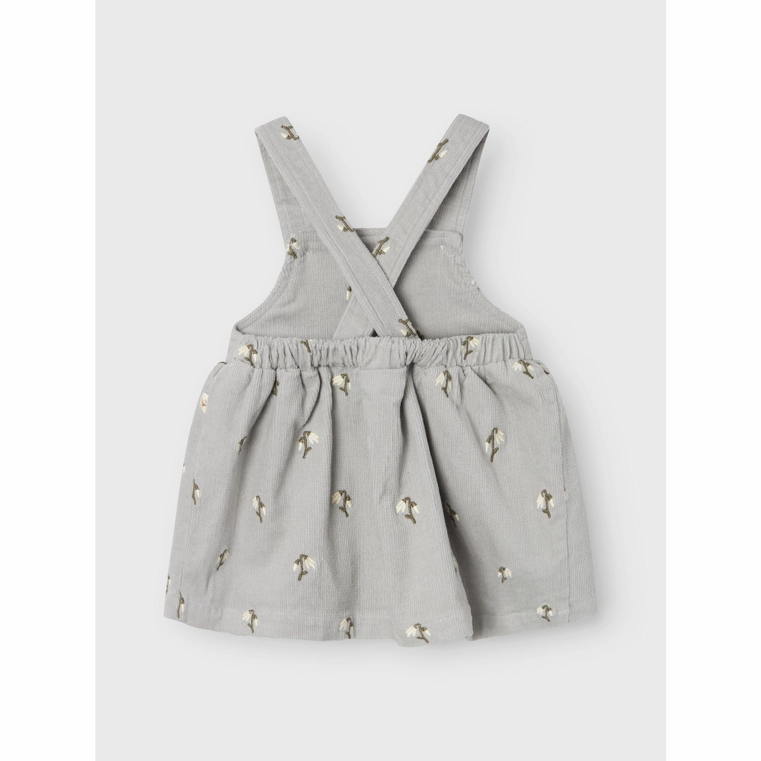 Lil'Atelier Mirage Gray Nelly Loose Coduroy Skirtall Breathable Comfort