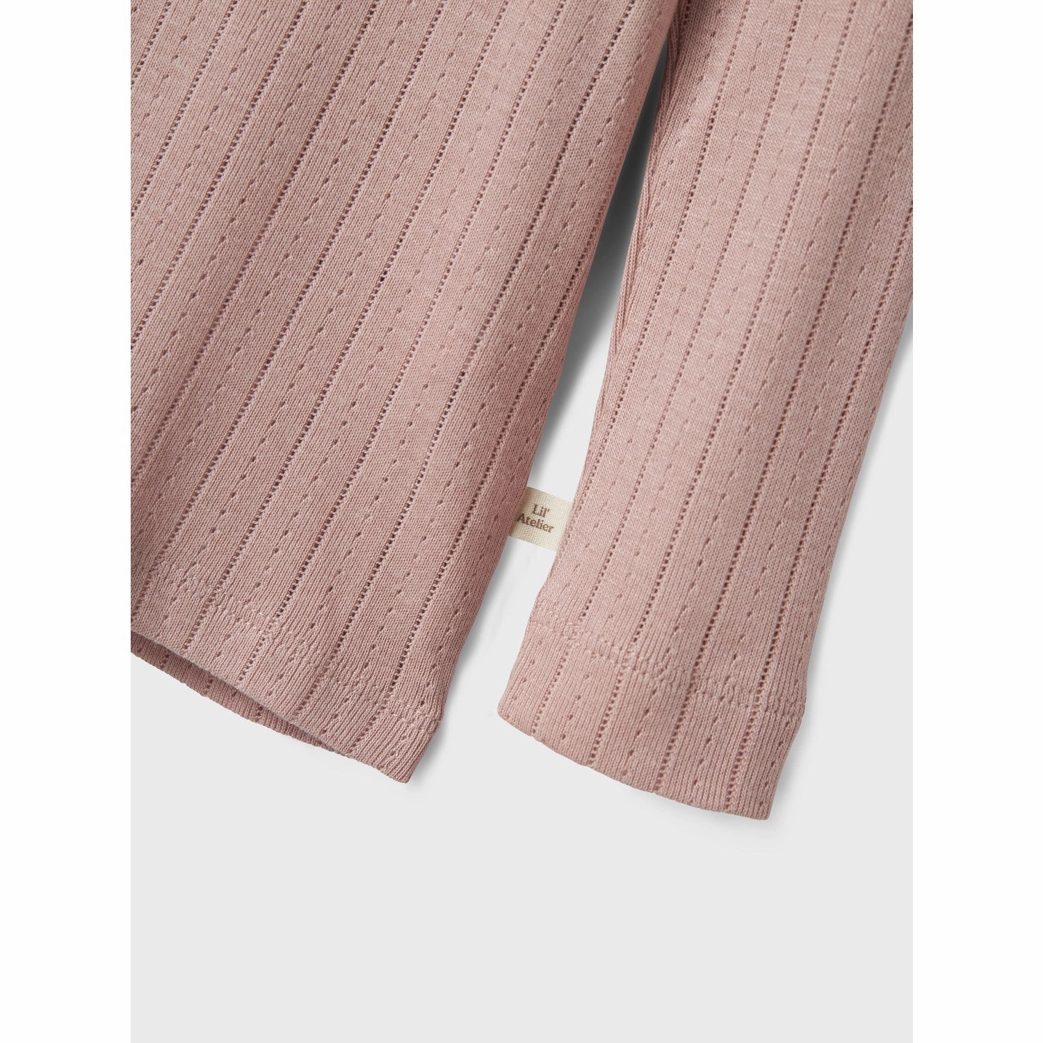 Lil'Atelier Misty Rose Nmfrachel Nis Ls Slim Top Lil Noos Shimmer Effect Layering Piece