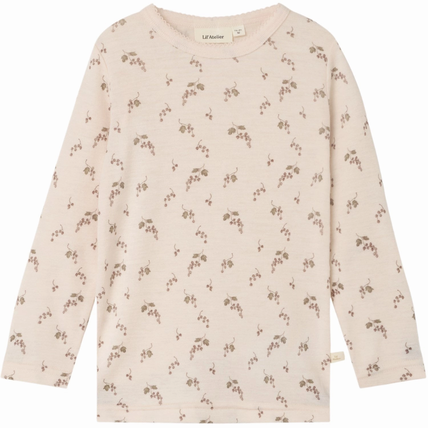 Lil'Atelier Morganite Berry Nmfnoel Nia Wool Ls Slim Top Lil Hiking Gear