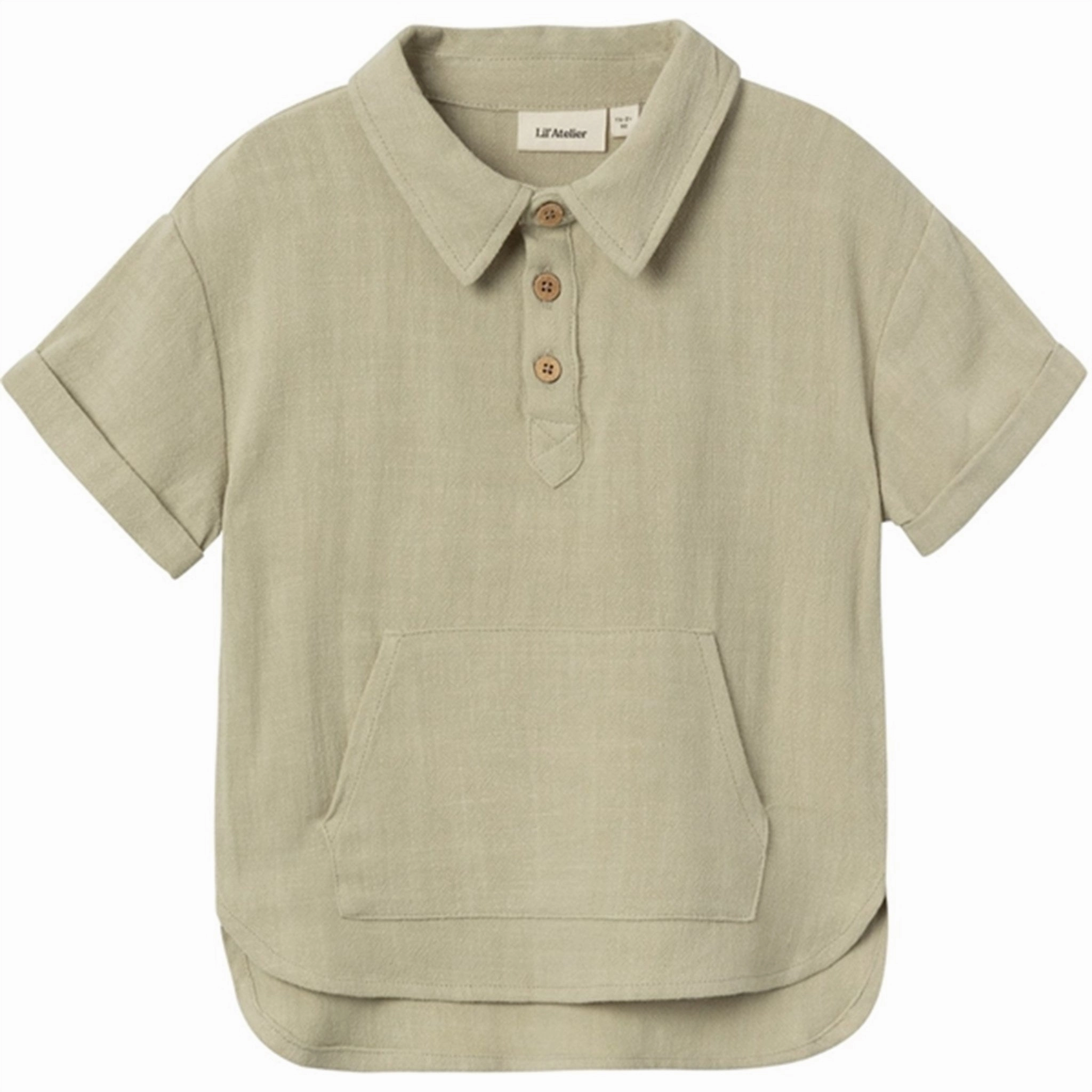 Lil'Atelier Moss Gray Dolie Fin Shirt crew neck Non-irritating