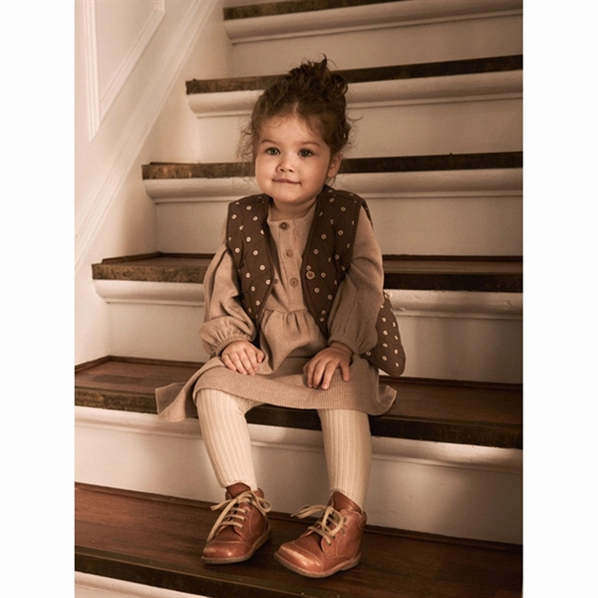 Slit Detail Designer-Label Lil'Atelier Nougat Sophia Dress