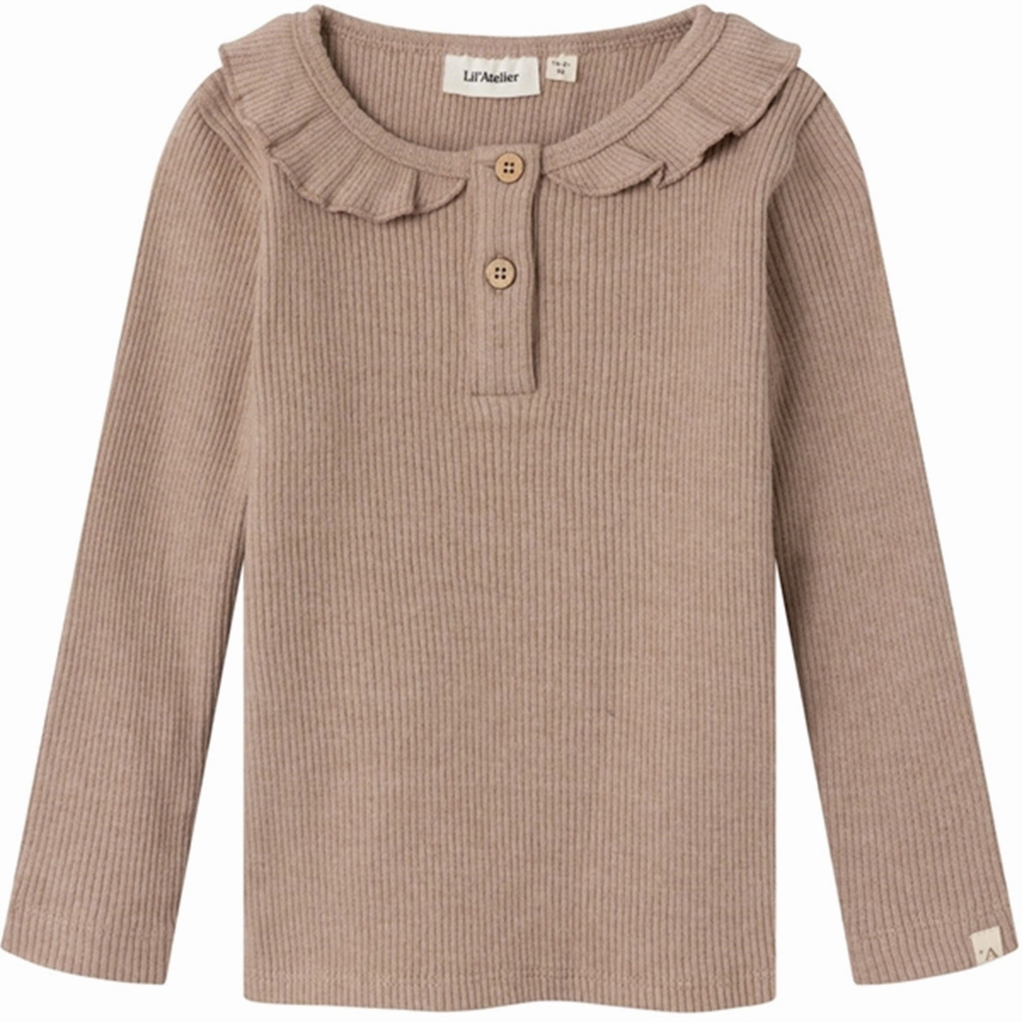 Lil'Atelier Nougat Sophia Slim Blouse Solid Color Plaid Design