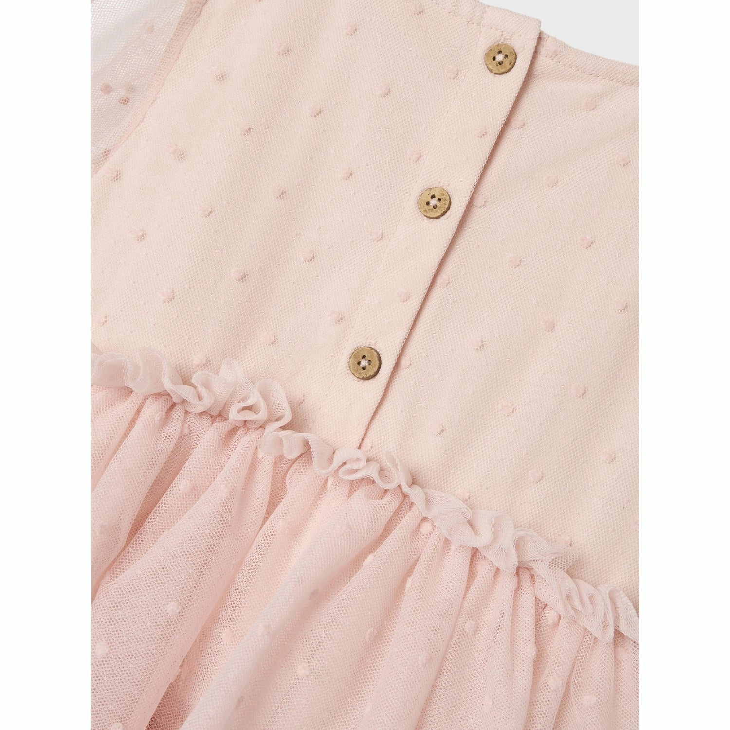 Silk Flow Urban Aesthetic Lil'Atelier Peach Blush Frilla Loose Tulle Dress