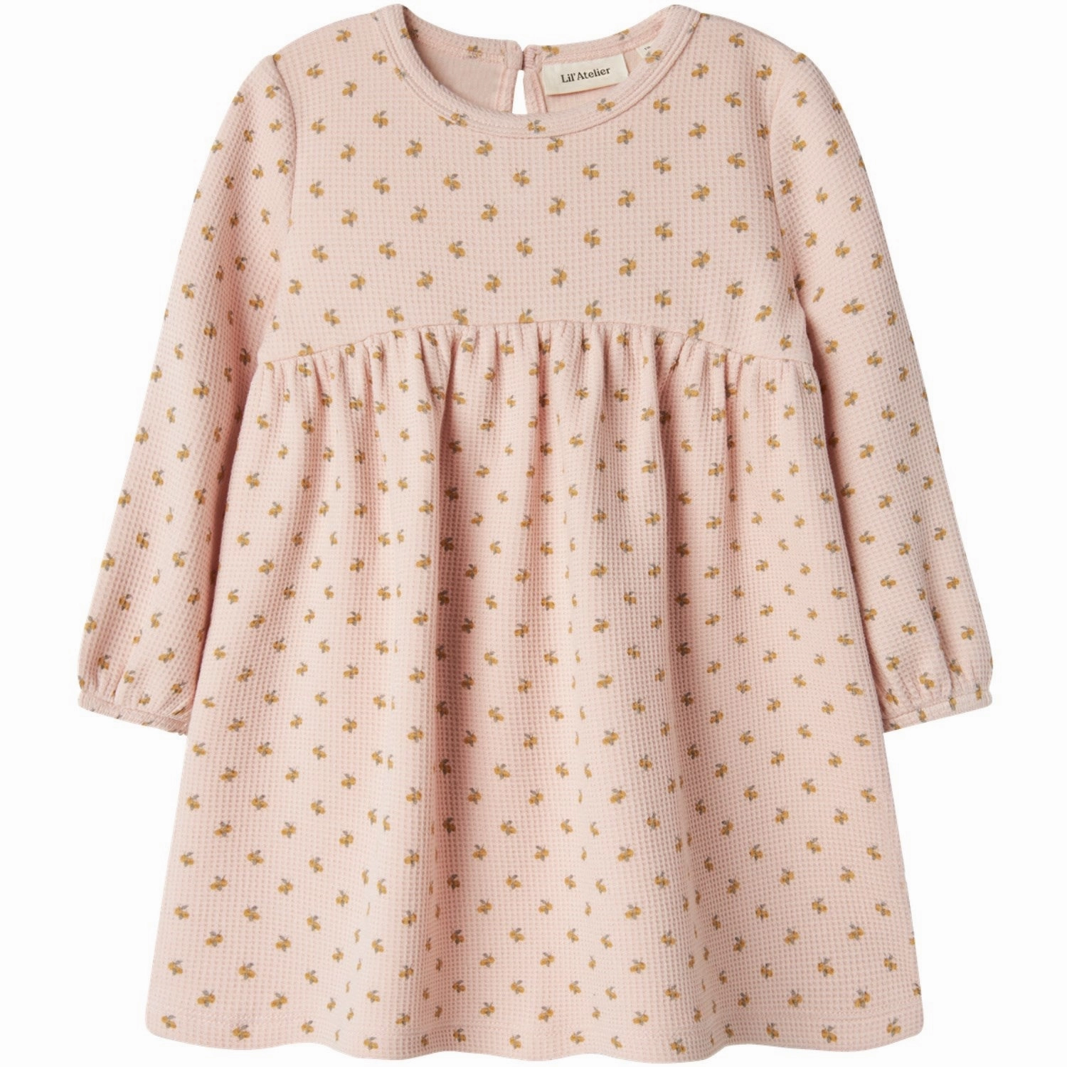 Softly Structured Sleek long-sleeve dress Lil'Atelier Peach Whip Desma Dress
