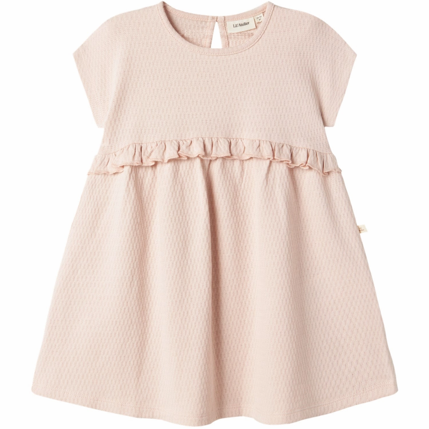 Lil'Atelier Peach Whip Fulla Dress Feminine Cut Shimmer-Finish