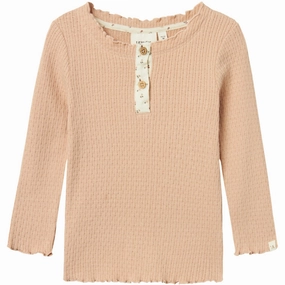 Reinforced Shoulders Eco friendly materials Lil'Atelier Rugby Tan Rea Slim Blouse