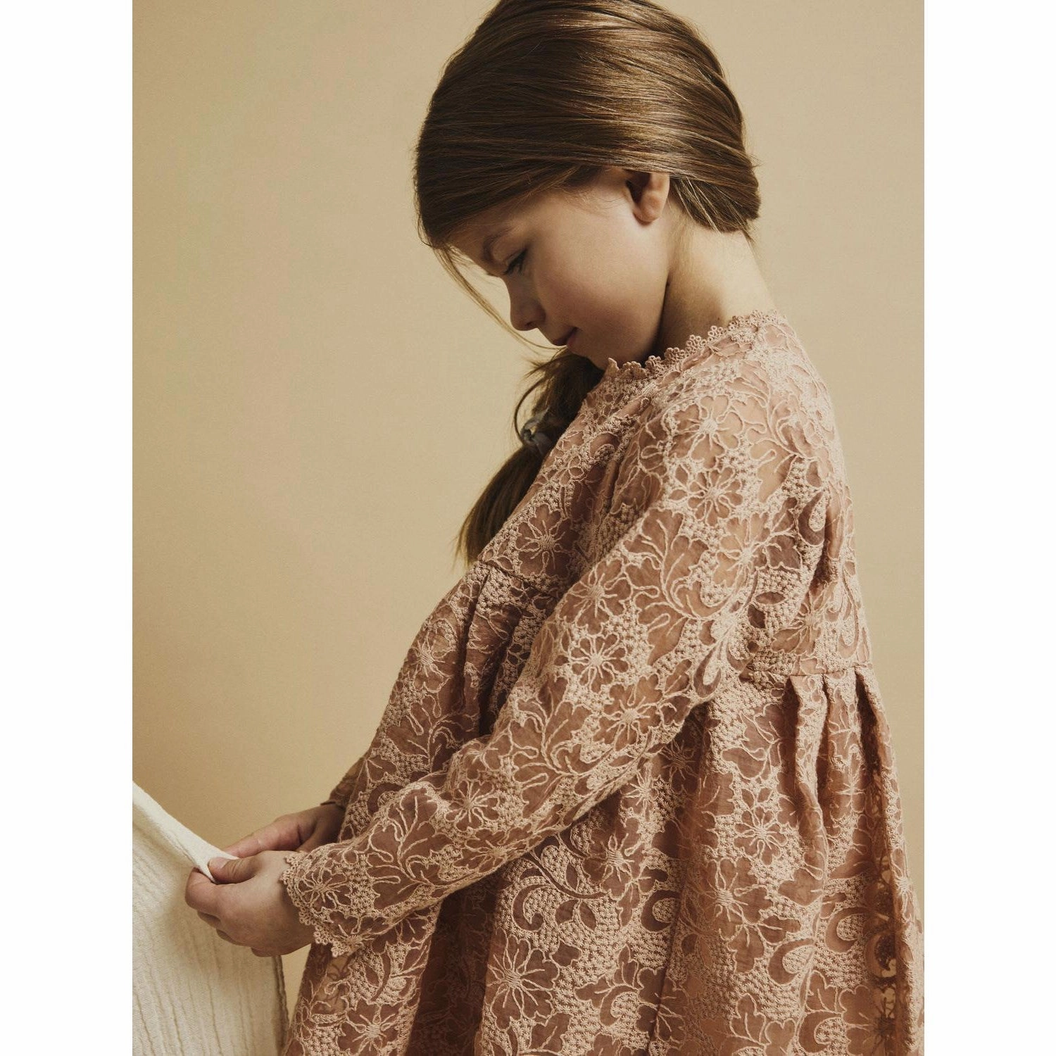 Lil'Atelier Rugby Tan Roseli Loose Dress Flowy-Shape