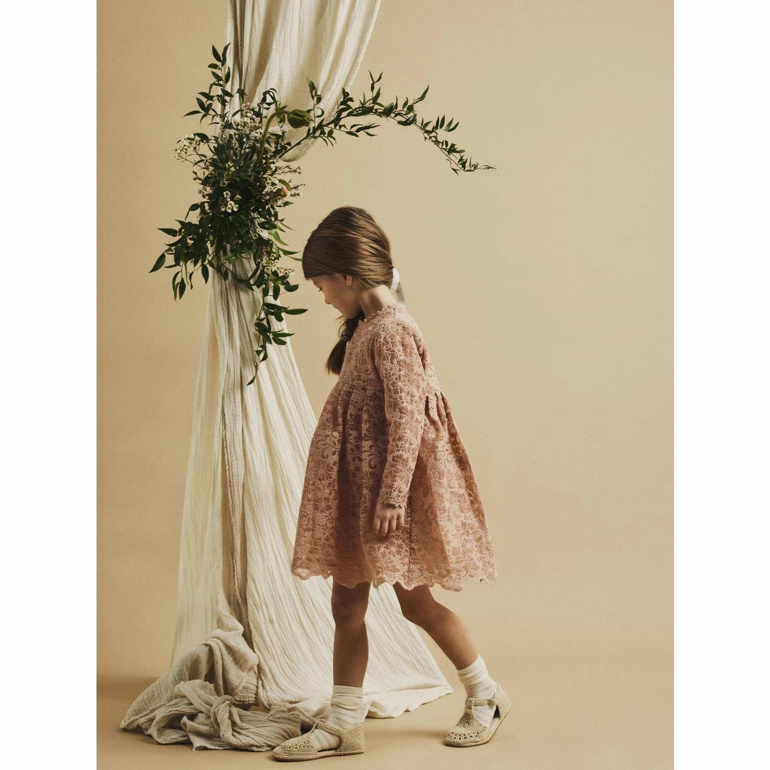 Lil'Atelier Rugby Tan Roseli Loose Dress Wedding Style