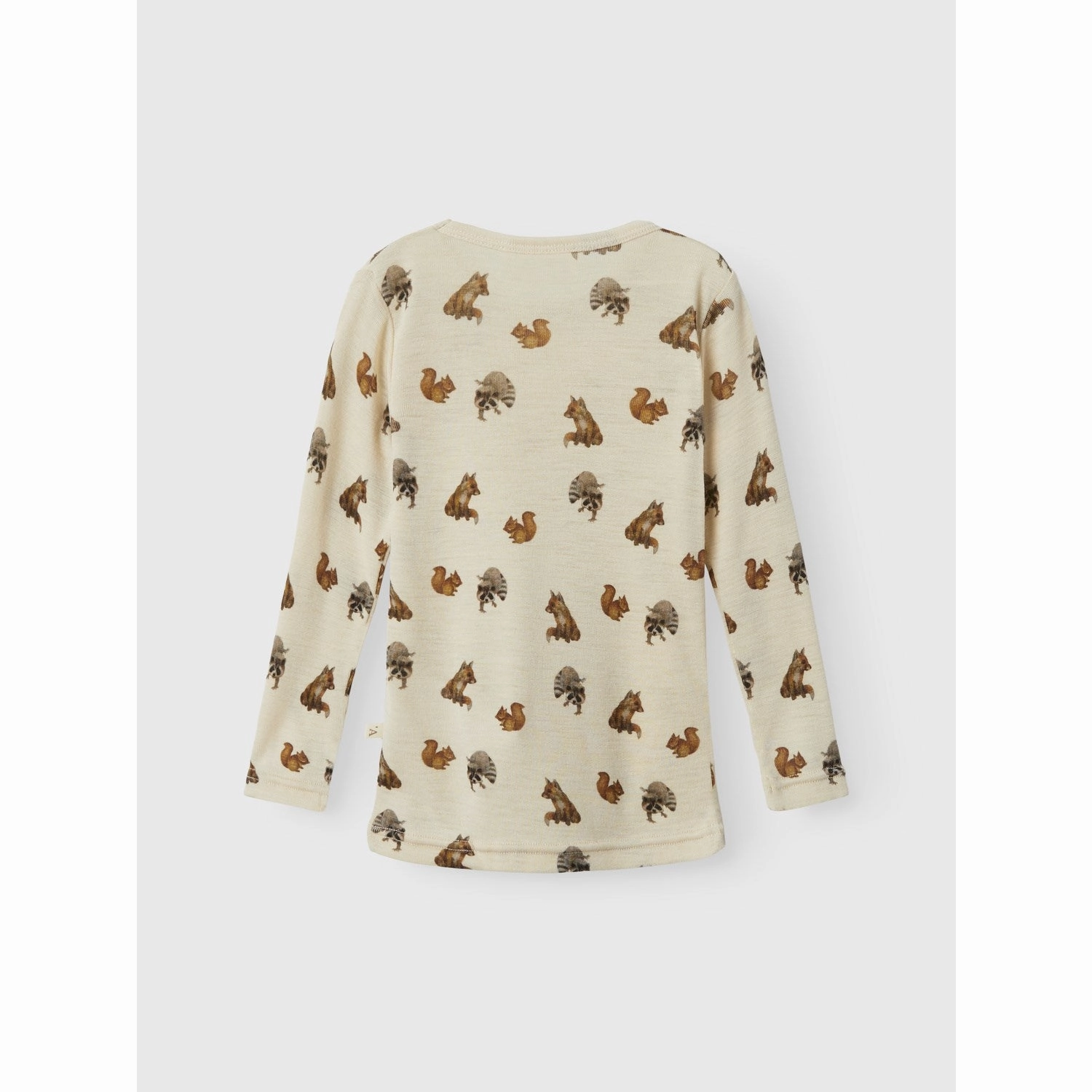 All Purpose Weave Design Airflow Ventilation System Lil'Atelier Sandshell Nimo Slim Wool/Modal Blouse AOP