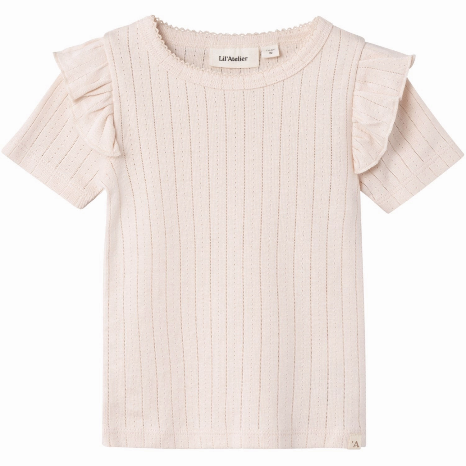Lil'Atelier Shell Rachel Nan Slim T-shirt Sporty Fashion Micro Perforated Fabric