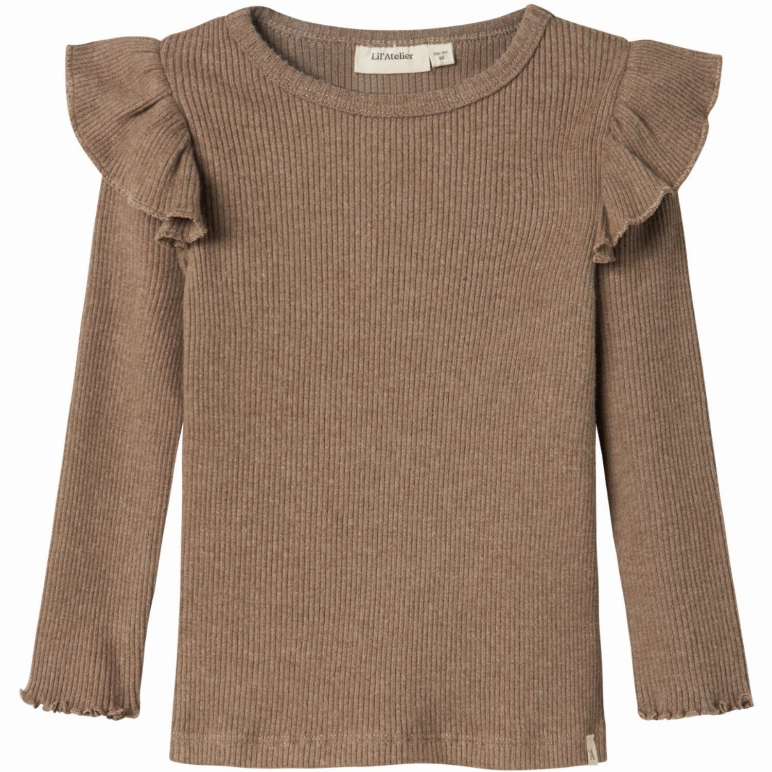 Quick Release Placket Daytime Look Lil'Atelier Shitake Sophia Sni Slim Blouse