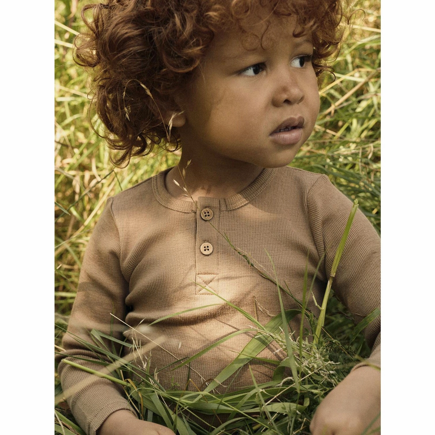 Lil'Atelier Tigers Eye Nmnnoel Neb Wool Ls Slim Top Lil Modern Look