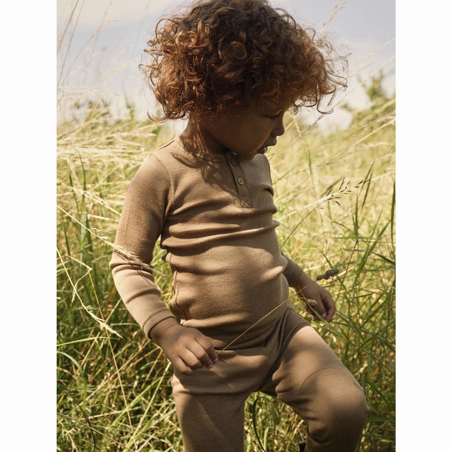 Lil'Atelier Tigers Eye Nmnnoel Neb Wool Ls Slim Top Lil Layered Collar