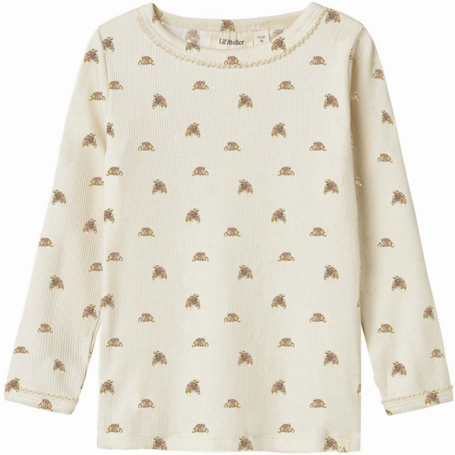 Summer Fashion Lil'Atelier Turtledove Croissant Nmflavo Egi Ls Slim Top Lil