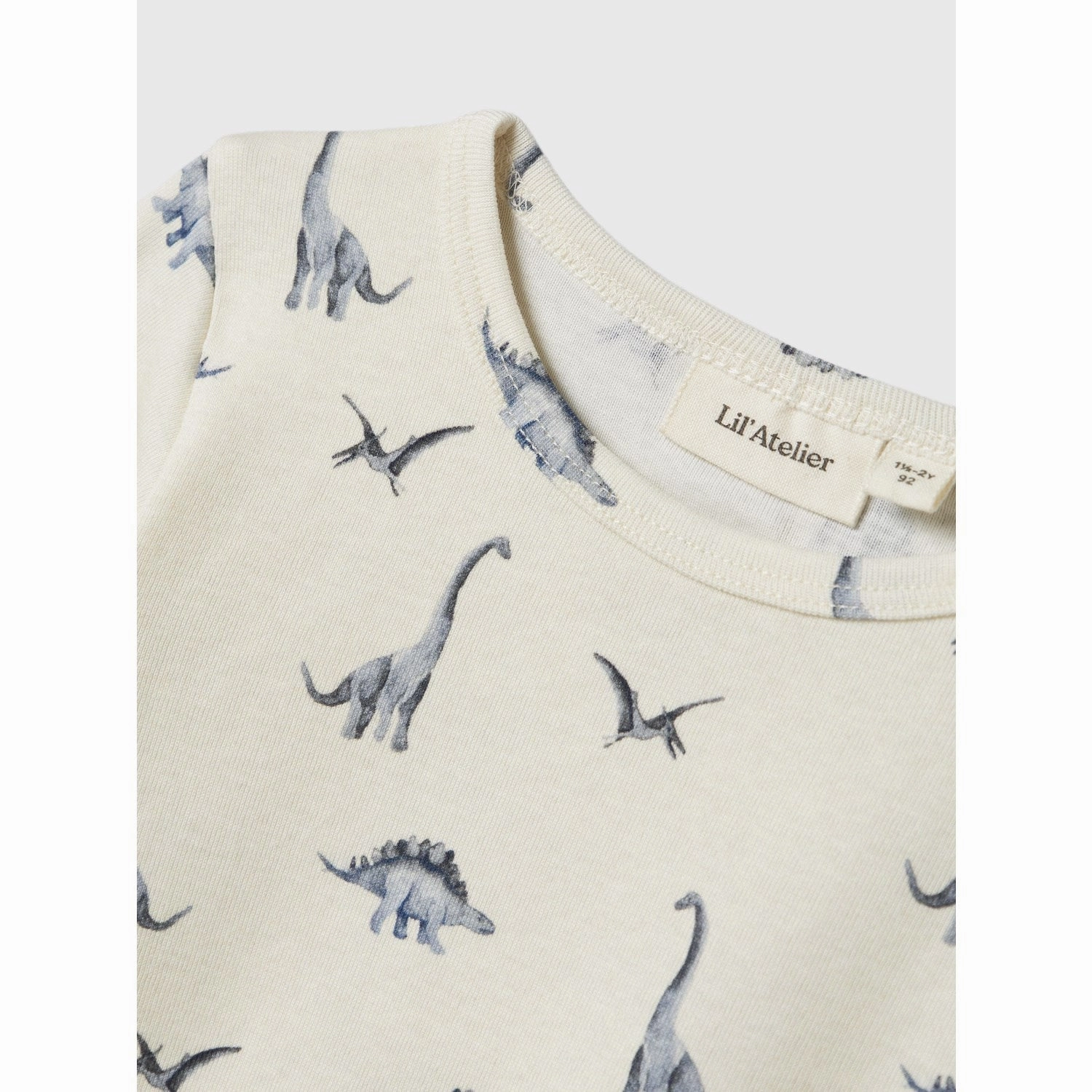 Wardrobe Staple Lil'Atelier Turtledove Dino Geo Avu Slim Blouse