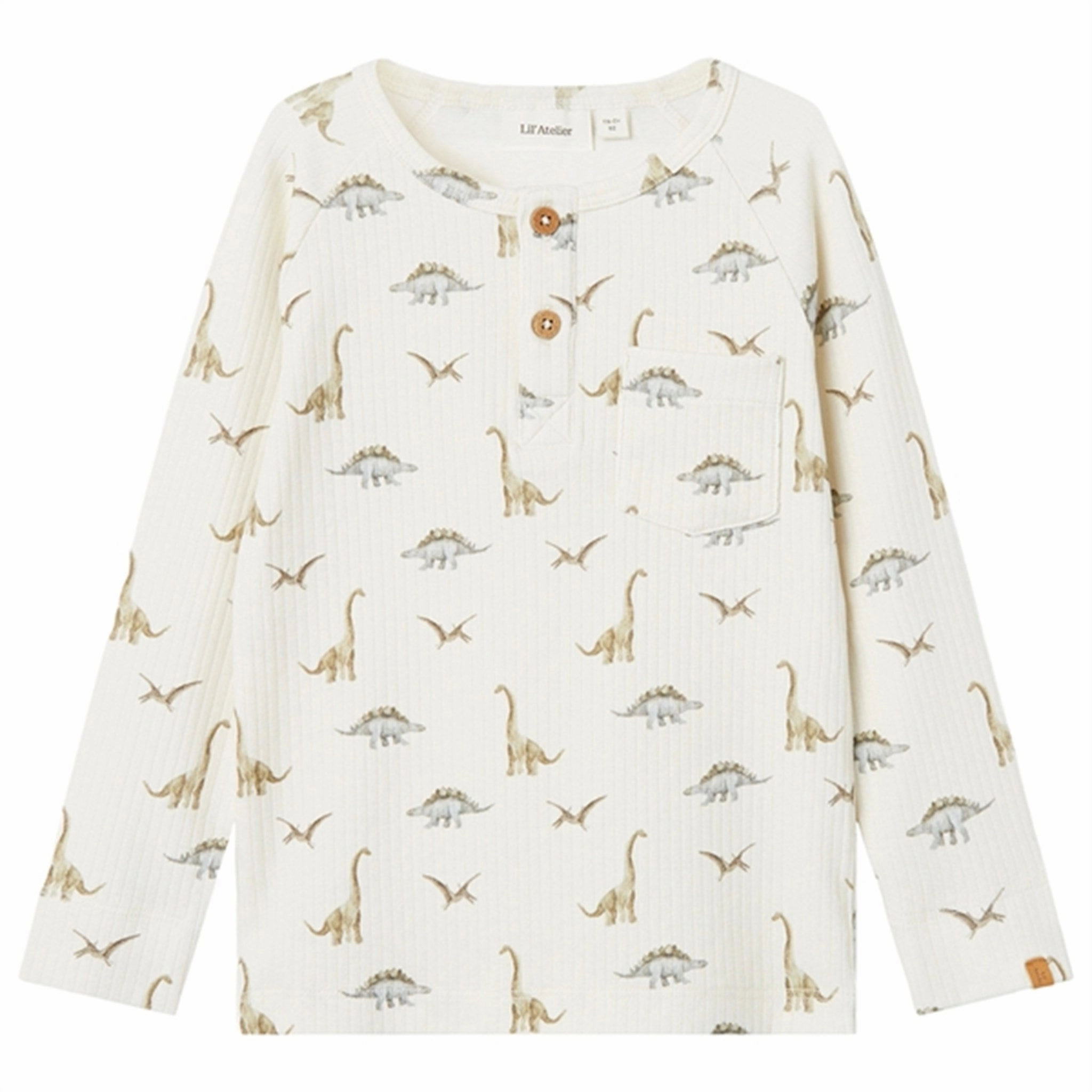 Lil'Atelier Turtledove Dino Gio Bob Slim Blouse Cuffed hem Non Irritating Tags