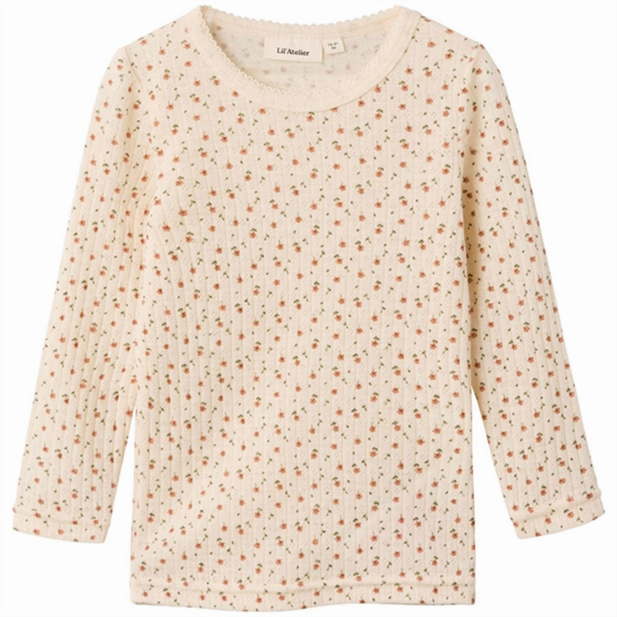 Pure Cotton Lil'Atelier Turtledove Farga Slim Wool Blouse