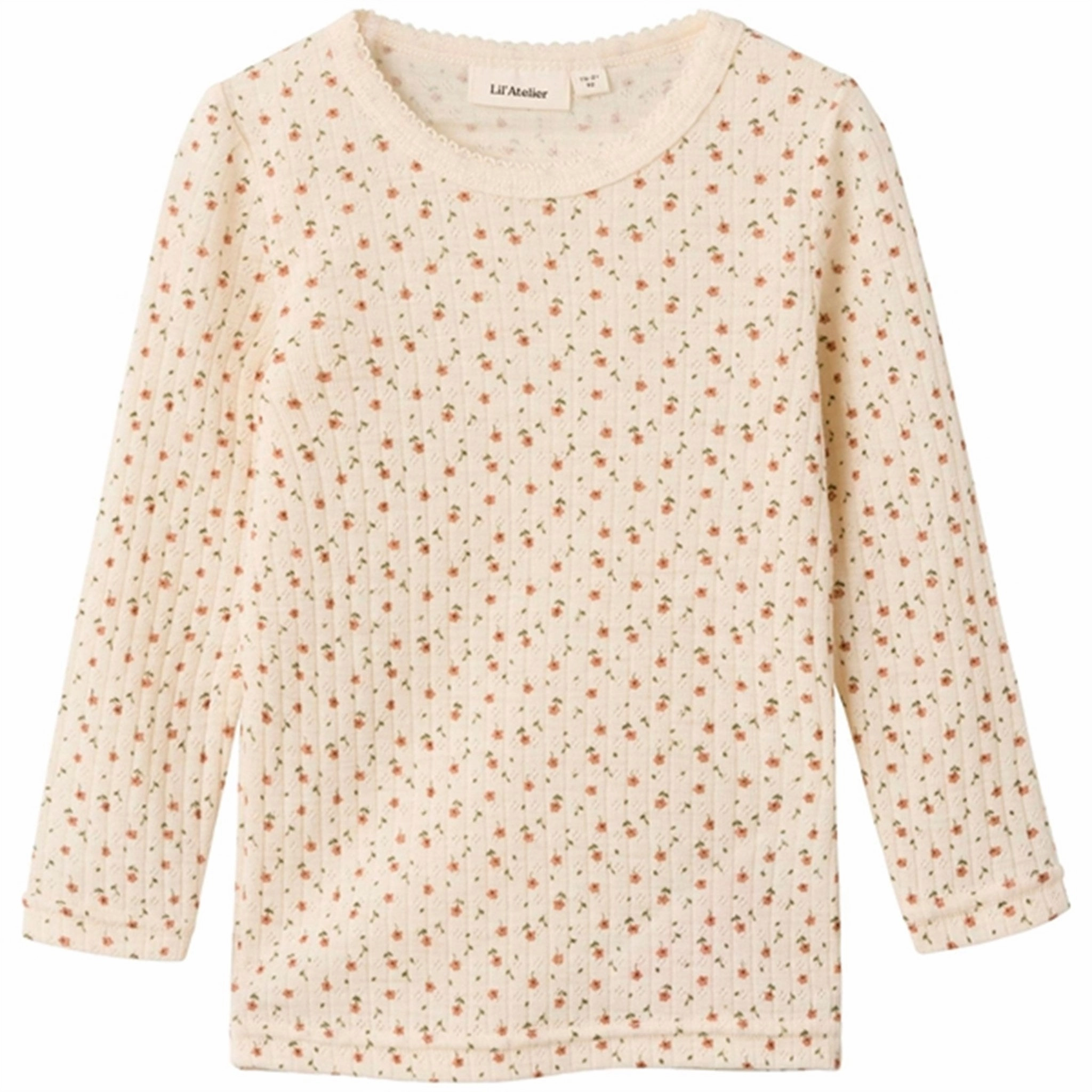Shimmer Effect Lil'Atelier Turtledove Farga Slim Wool Blouse