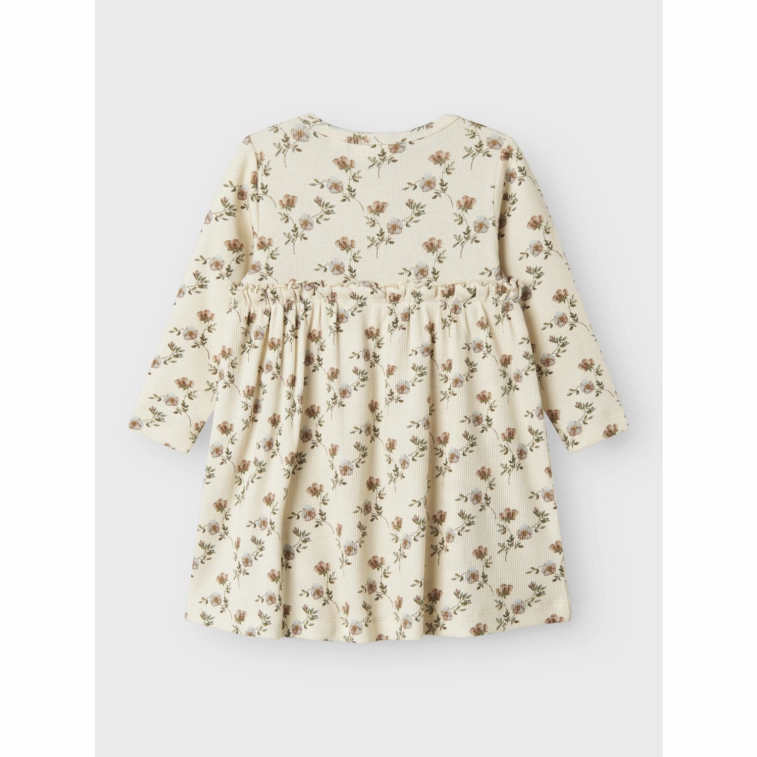 Lil'Atelier Turtledove Flowers Gavo Ens Body Dress Layered Fabric Sleeveless Cut