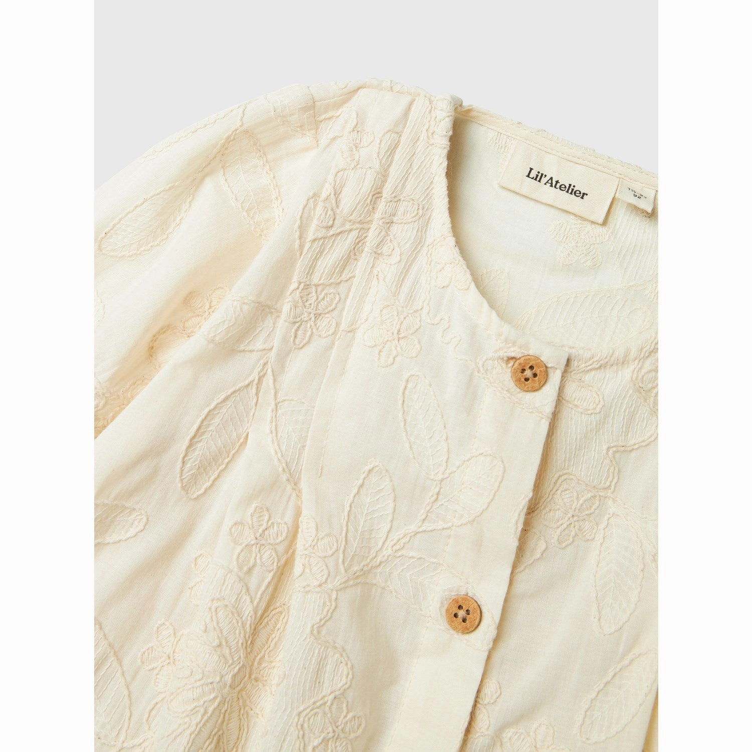 Lil'Atelier Turtledove Funa Loose Dress Breath Soft Tiered-Skirt