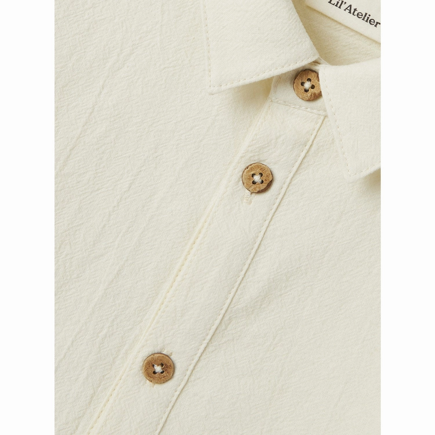 Lil'Atelier Turtledove Hadam Loose Shirt Twill Weave