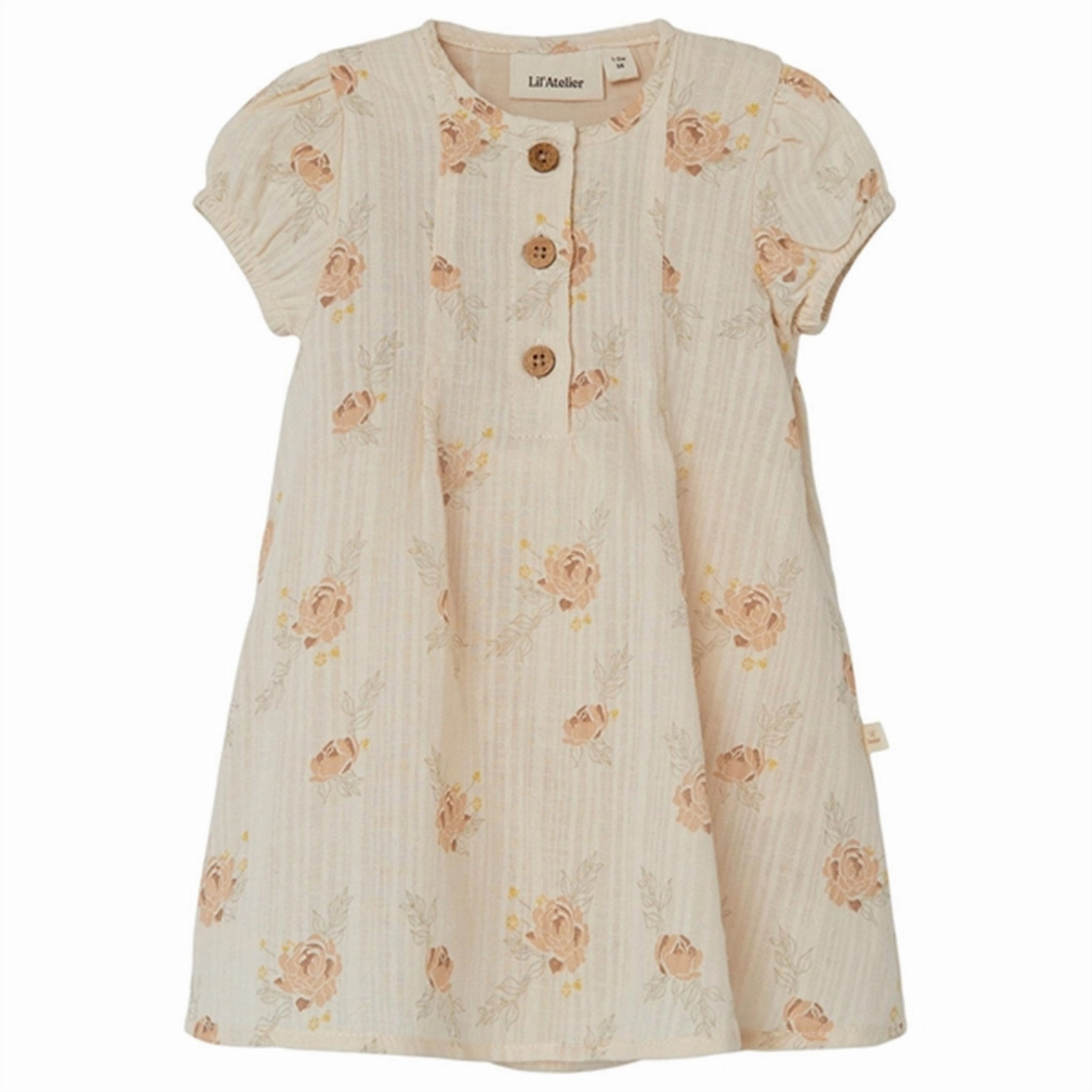 Lil'Atelier Turtledove Hessana Body Dress Subtle Finish Side Pleats