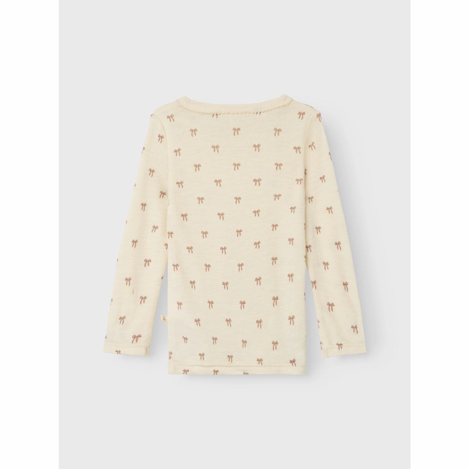 Lil'Atelier Turtledove Melange Nmfnalu Wo/Mo Ls Slim Top Lil Luxury Feel