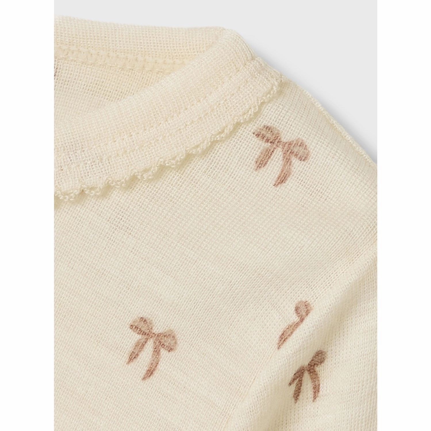 Gym Wear Everyday Wear Lil'Atelier Turtledove Melange Nmfnalu Wo/Mo Ls Slim Top Lil