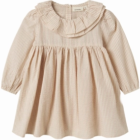 Lil'Atelier Turtledove Nmflucia Ls Dress Lil Romance Glow Natural Form