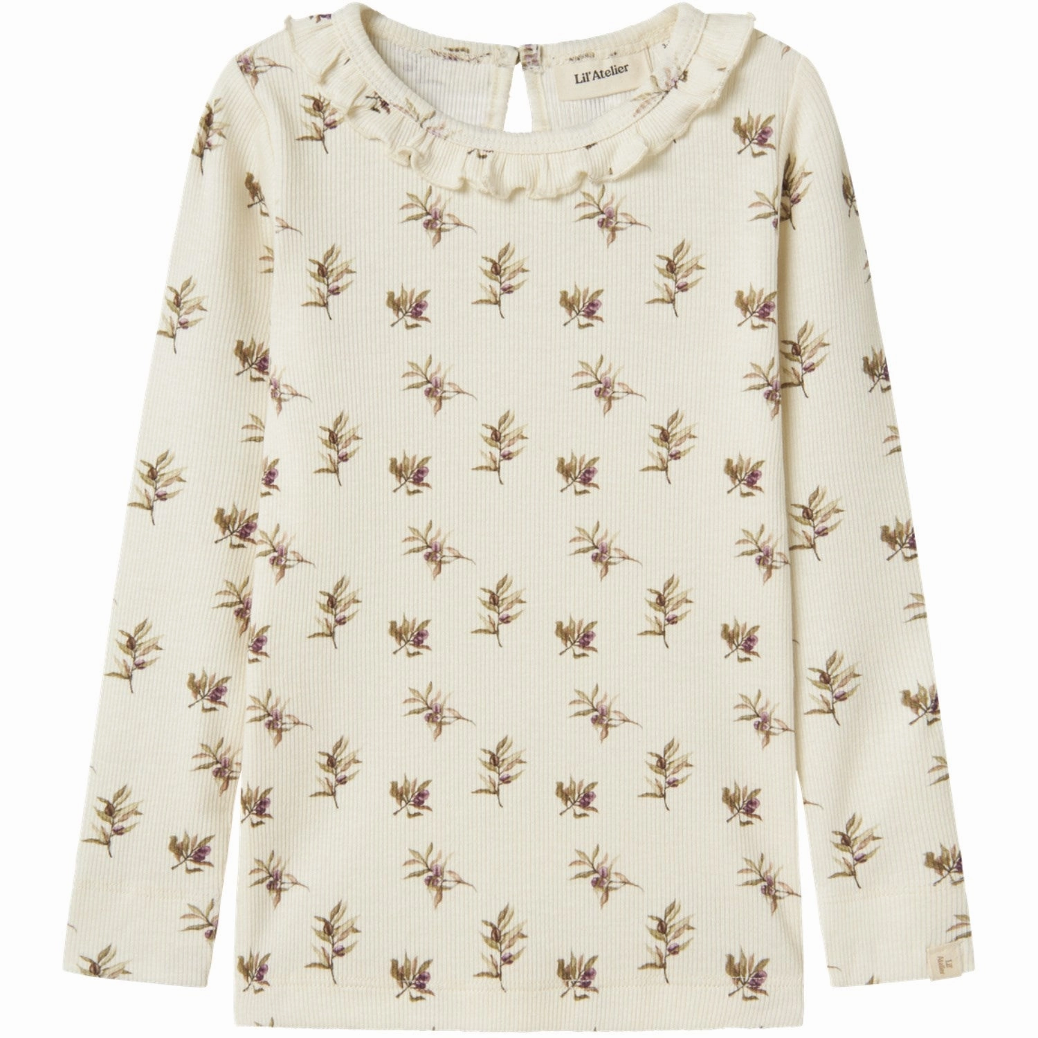 Subtle Details Tailored Fit Lil'Atelier Turtledove Olive Gavo Els Slim Blouse