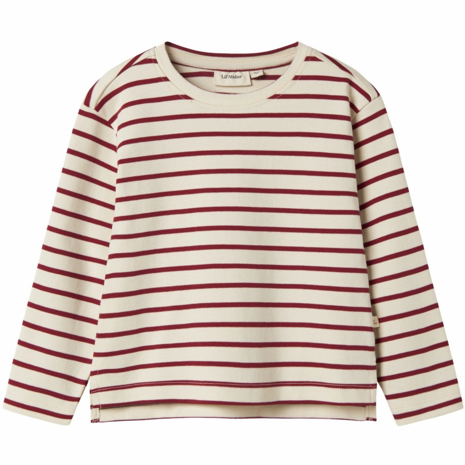 Flex Fit Collar Dressy look Lil'Atelier Turtledove Red Dahlia Nmflimia Ls Loose Top Lil