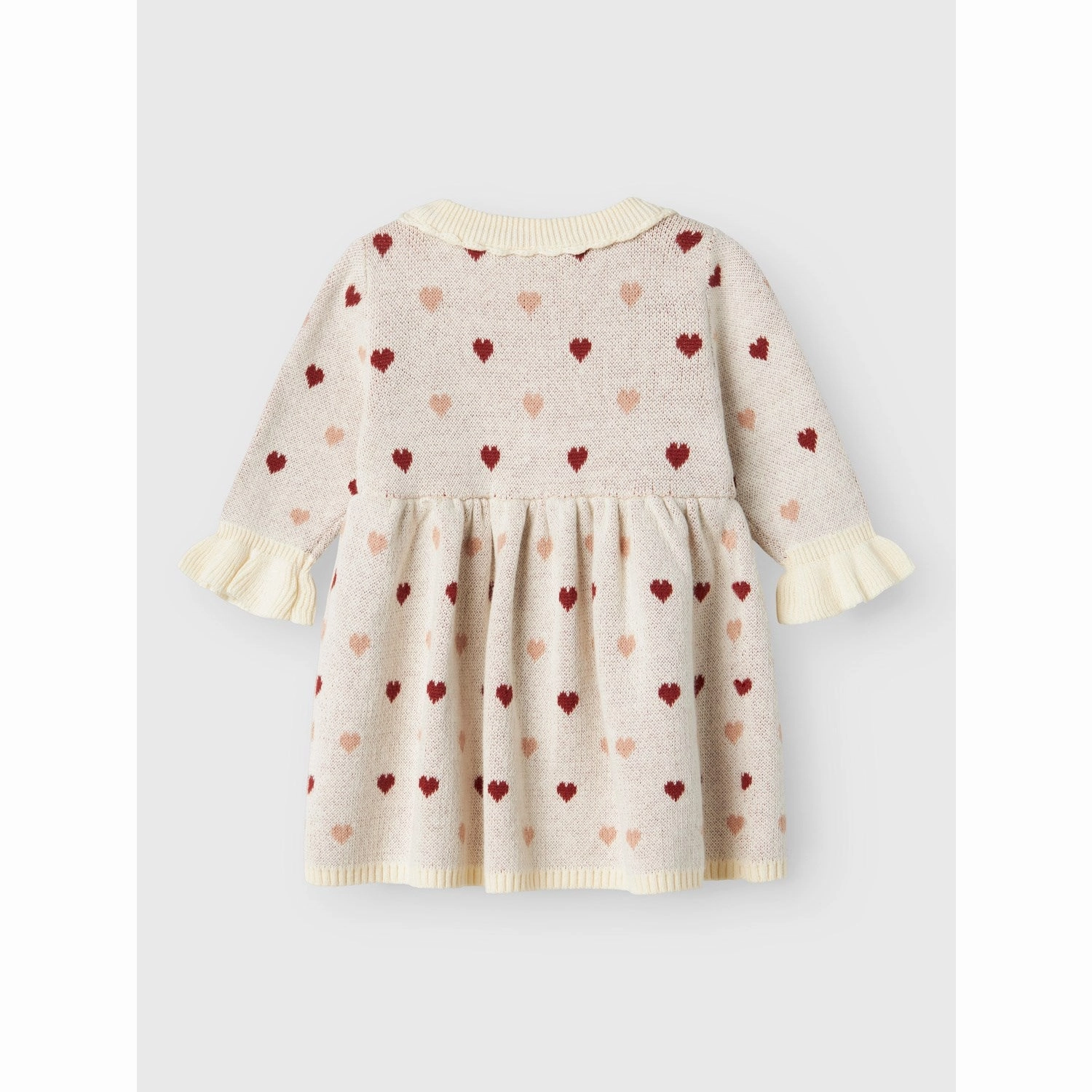 Lil'Atelier Turtledove Saran Knit Dress Heart Chic and Stylish Trend Glow